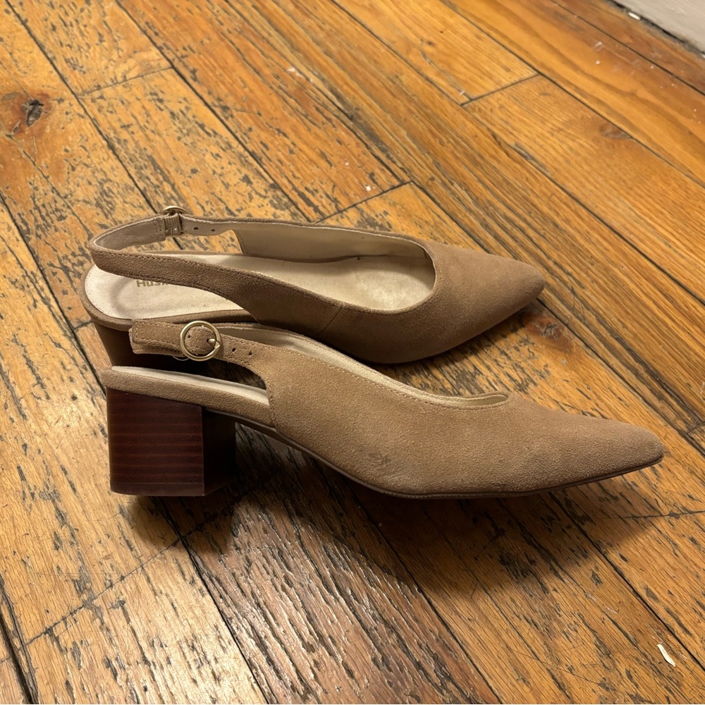 Hush Puppies Tan Slingback Heels